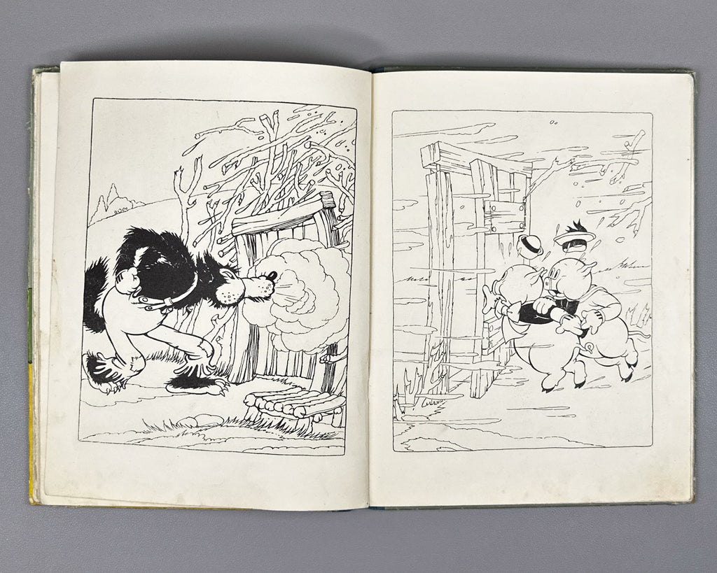 Mikhalkov, Sergey (trans.). Three Little Pigs (Tri porosenka). Text and illustrations by Walt Disney Studio, 1937. In Russian.