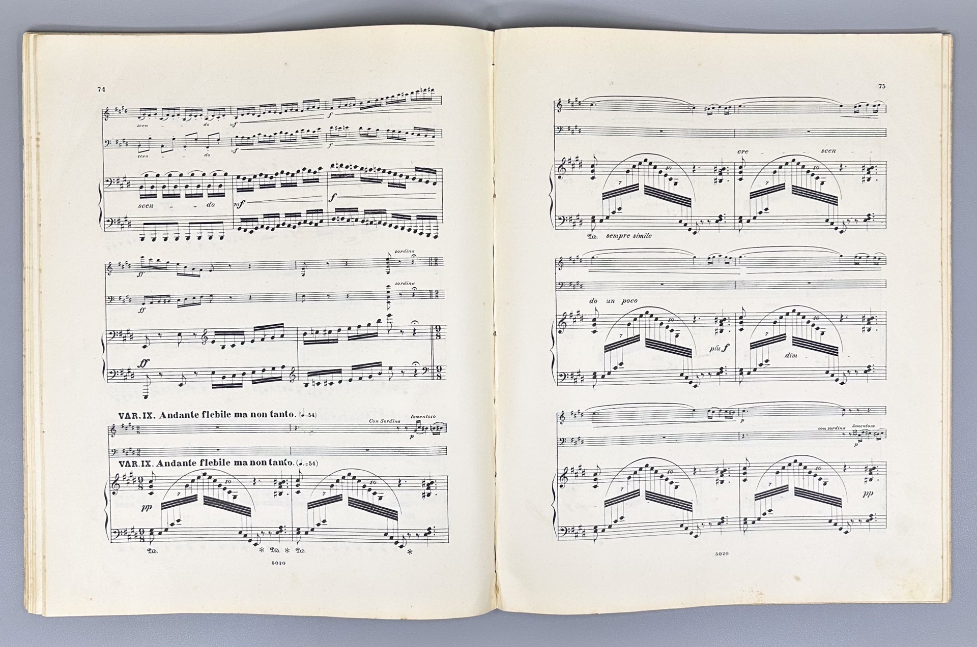 Tchaikovsky, P. I. Trio pour Piano, Violon et Violoncelle (Trio for Piano, Violin, and Cello). Op. 50, 1882. In French.