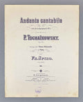 Tchaikovsky, P. I. Andante cantabile: tiré de la Symphonie № 5: Op. 64. Arranged for Violin, Violoncelle, and Piano by Fr. Spiro, 1904. In French