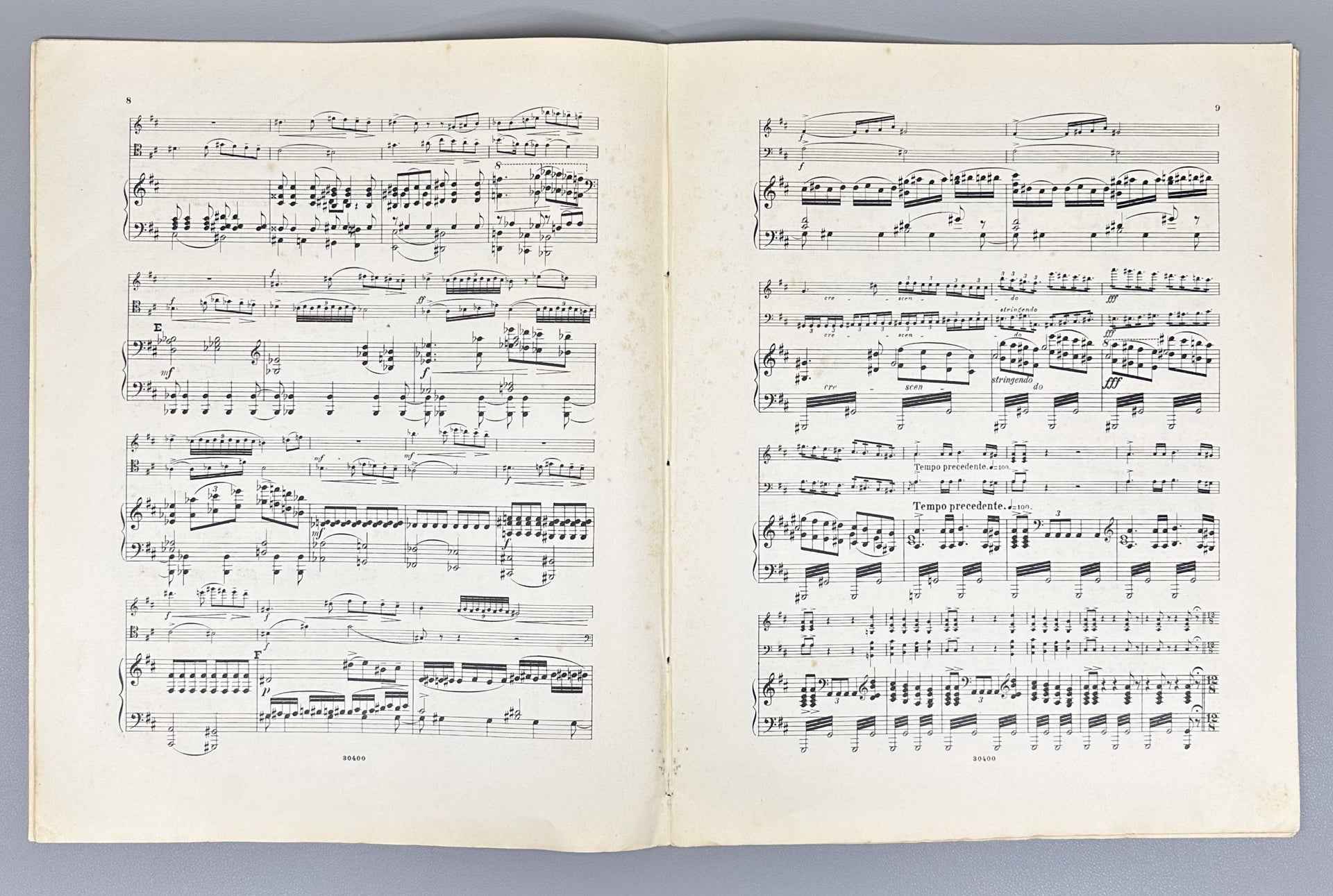 Tchaikovsky, P. I. Andante cantabile: tiré de la Symphonie № 5: Op. 64. Arranged for Violin, Violoncelle, and Piano by Fr. Spiro, 1904. In French
