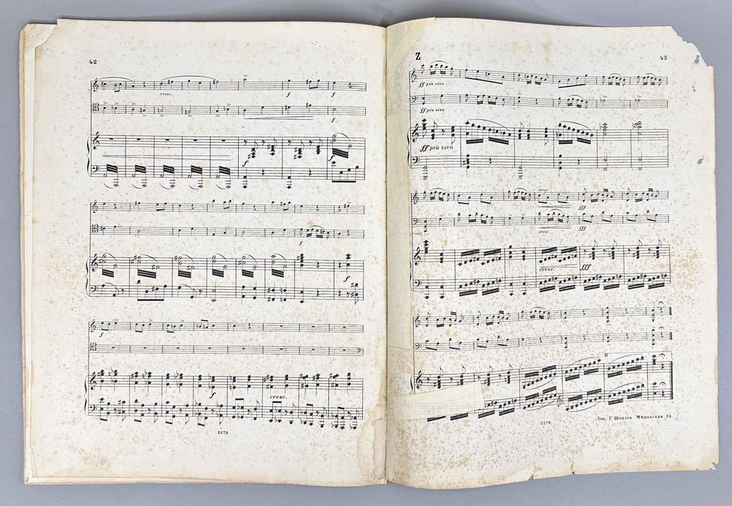 Ratchinsky, I. Trio (en La mineur) pour Piano, Violon et Violoncelle: Op. 8. Dedicated to Monsieur L. Célépy, 1894. In French.