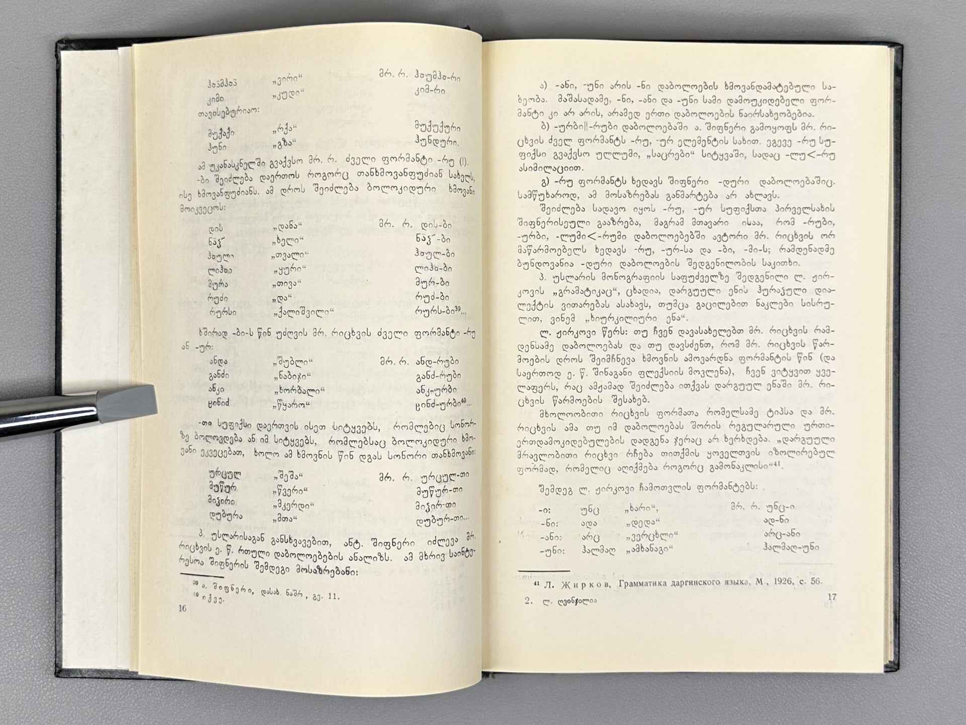 Ghvinjilia, L. Plural Formation of Nouns in Dargwa and Lak (Arsebit sakhelta mravlobitis tsarmoeba darguulsa da lakurshi), 1978. In Georgian.