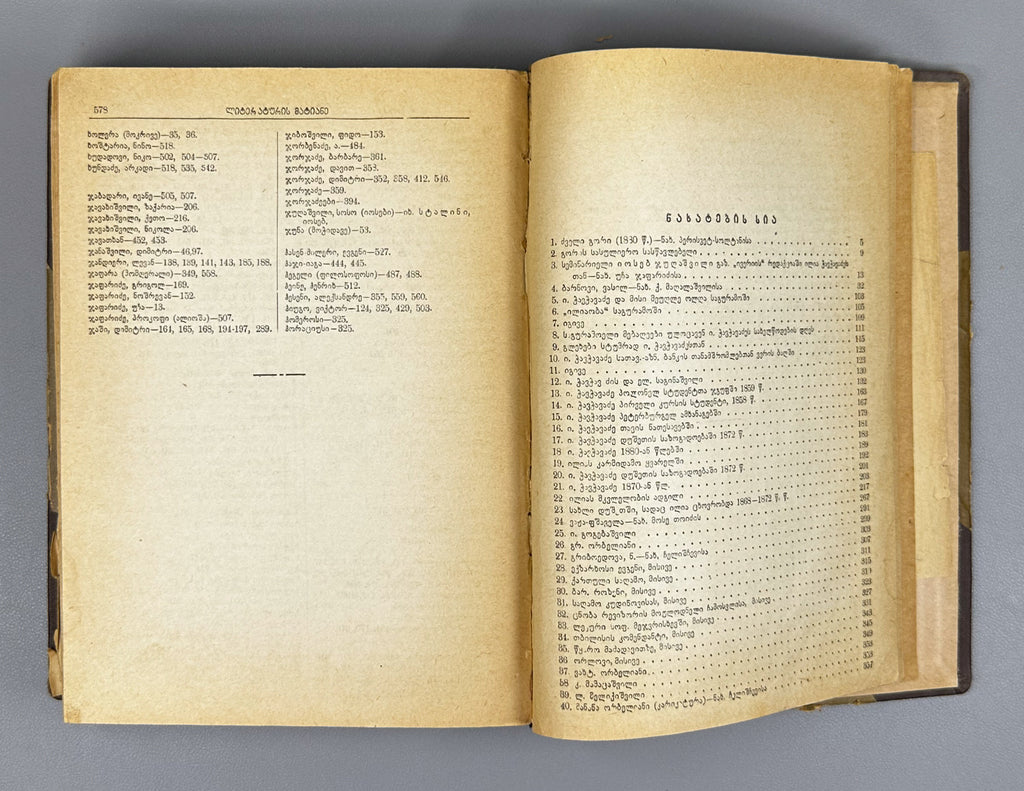 Literaturis Matiane (Literary Chronicle). Books 1–4. Editor-in-chief Giorgi Leonidze. Tbilisi, 1940–1942. In Georgian.
