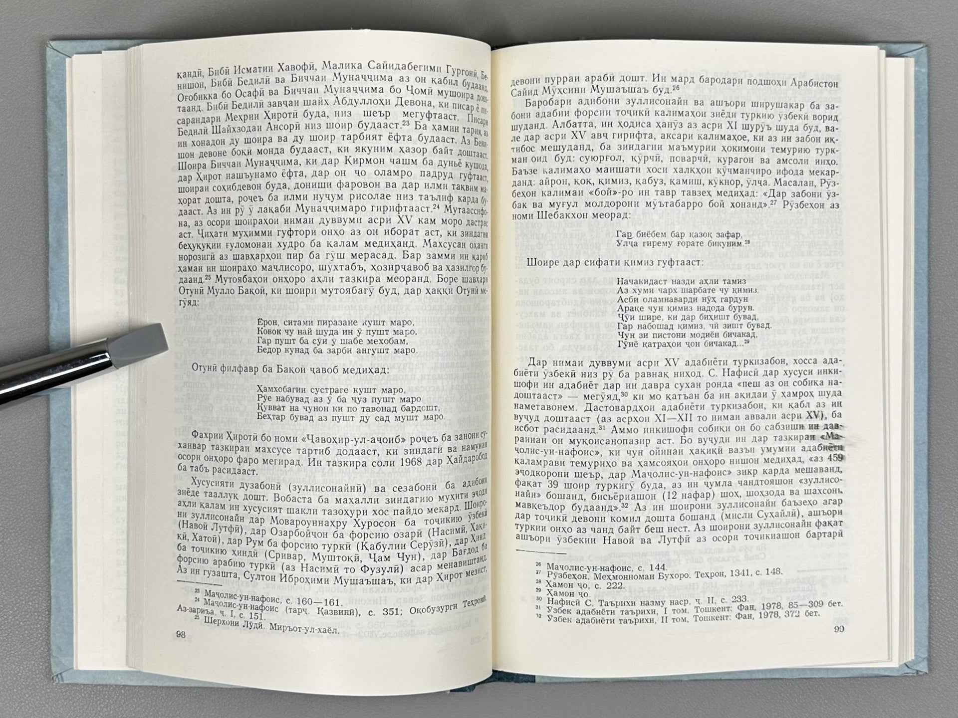 [Signed] Afsahzod, A. Persian-Tajik Literature in the Second Half of the 15th Century (Adabiyoti forsu tojik dar nimai duvvumi asri XV), 1987. In Tajik.