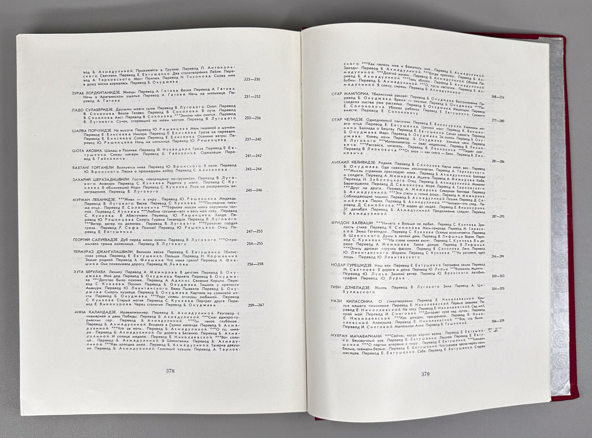 Anthology of Georgian Soviet Poetry (Antologiya gruzinskoy sovetskoy poezii). Tbilisi: Merani, 1971. In Russian