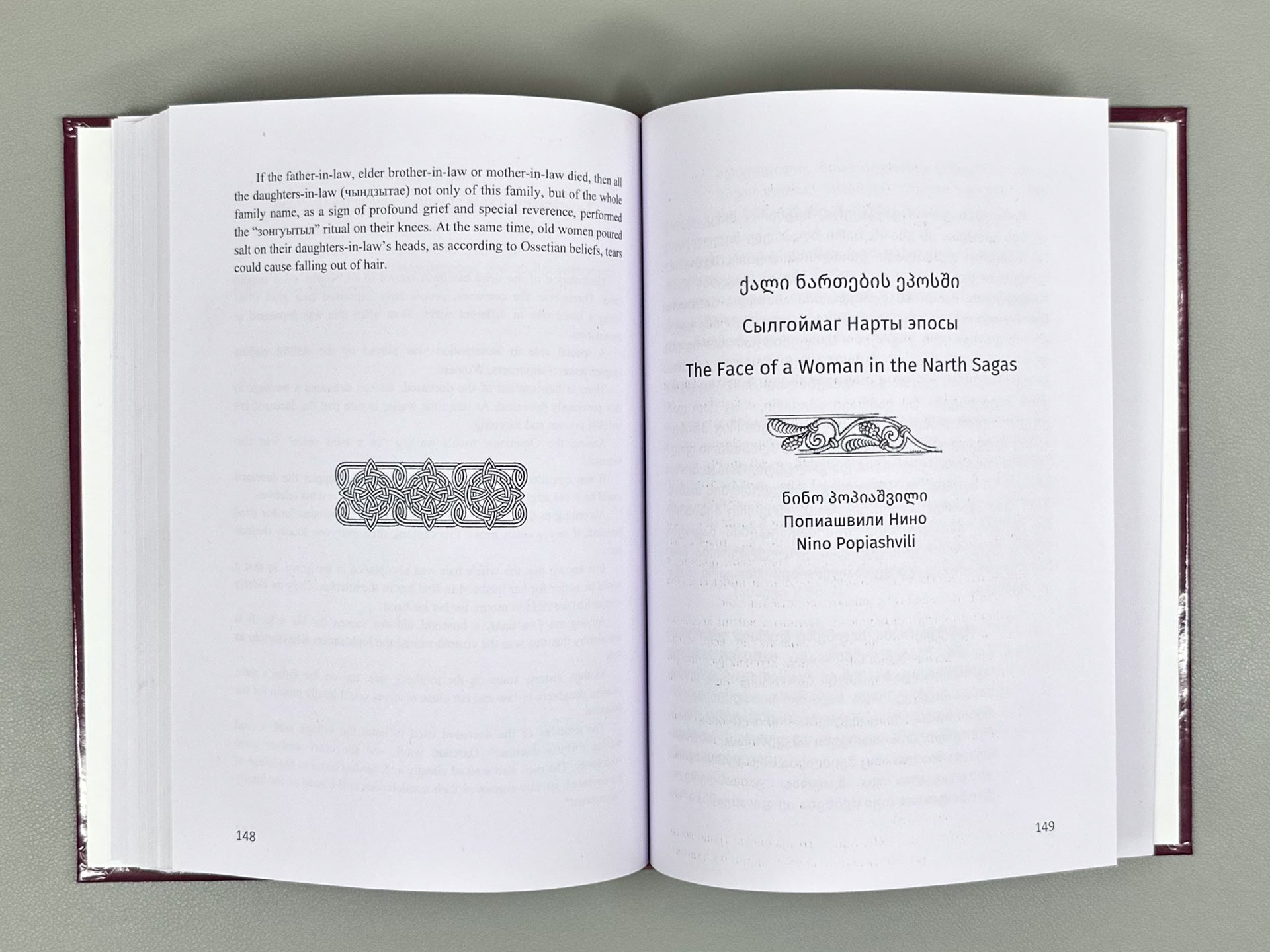 Bepievi, N., Besolova, E., Kiknadze, Z., et al. Woman in Georgian and Ossetian Folklore (Kali qartulsa da osur polklorshi / Sylgoimag guyrdziag ama iron folklory), 2022. In Georgian, Ossetian, and English.