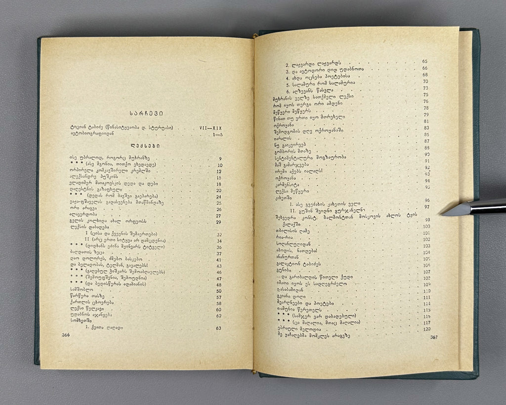 Tabidze, Titsian. Works in three volumes (Tkhzulebani). Vol. 1-3. Tbilisi, 1966. In Georgian.