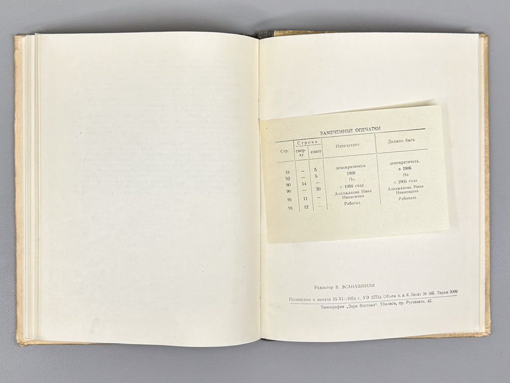 The Avlabari Illegal Printing House of the Caucasian Union Committee of the RSDLP (1903–1906). Collection of Materials and Documents (Avlabarskaya nelegalnaya tipografiya), 1954. In Russian.