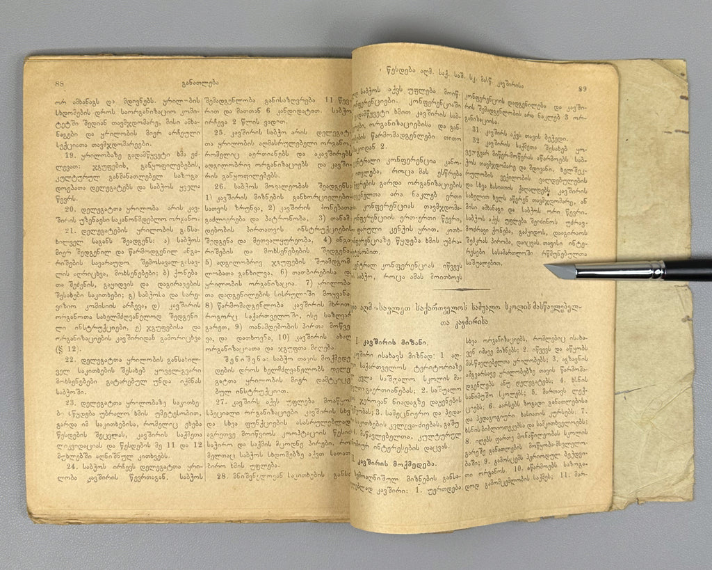 Ganatleba (Education): A Scientific, Pedagogical, and Literary Journal, No. 1 / edited and published by L. Botsvadze. 1919. In Georgian.