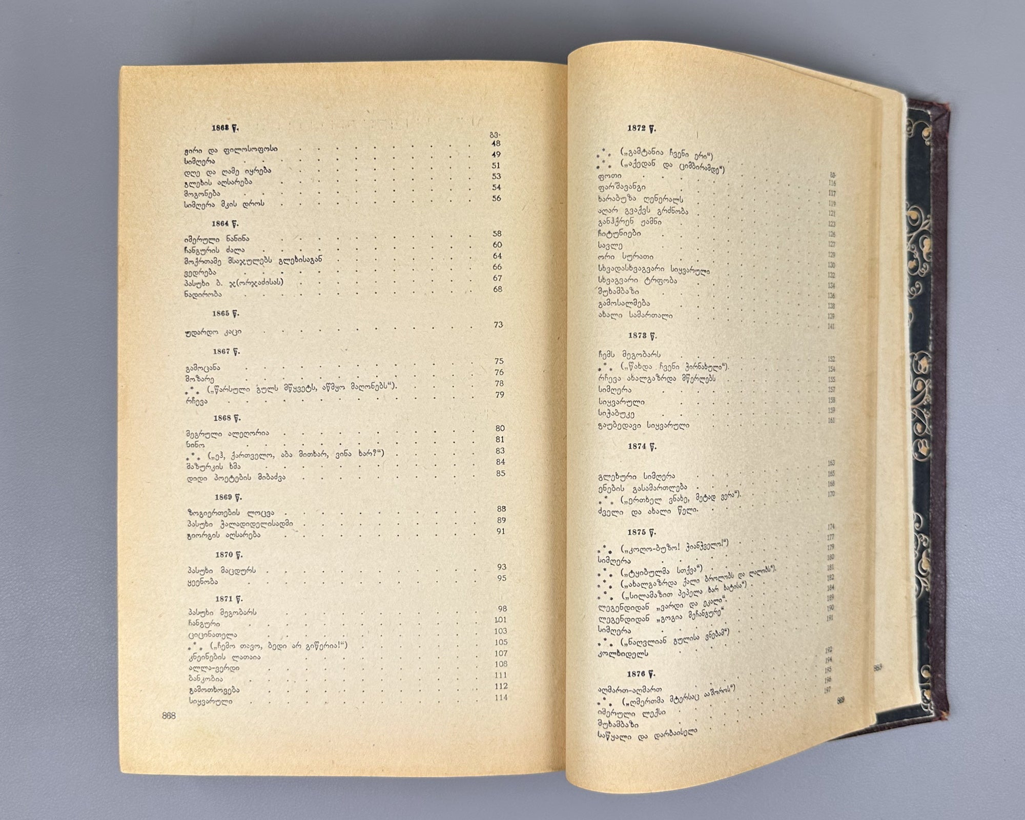 Tsereteli, Akaki. Works : Complete Collection in Seven Volumes (Tkhzulebani). Volumes I-IV of 7. 1940-1948. In Georgian