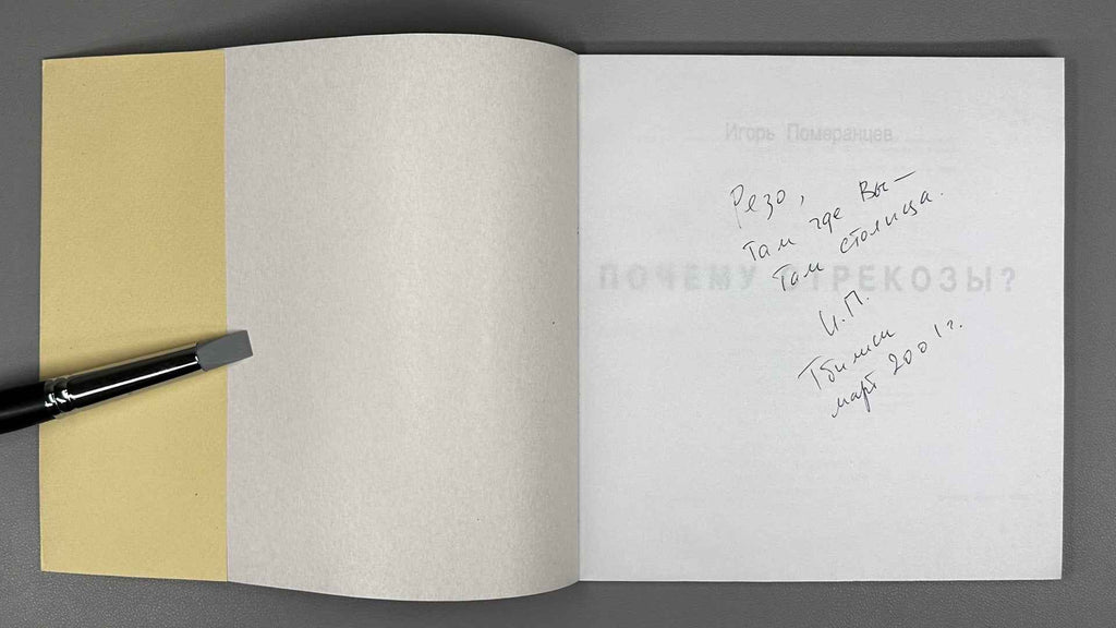 [Signed] Pomerantsev, I. Why Dragonflies? (Pochemu strekozy?). Illustrated by Viktor Pivovarov, 1999. In Russian.