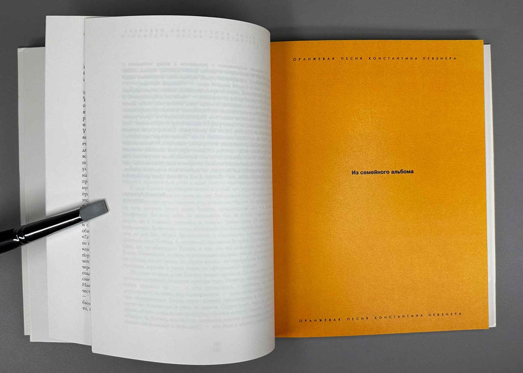 [Signed by A. Arkanov, V. Arkanov, M. Pevzner] Orange Song of Konstantin Pevzner (Oranzhevaya pesnya Konstantina Pevznera), 1993. In Russian.