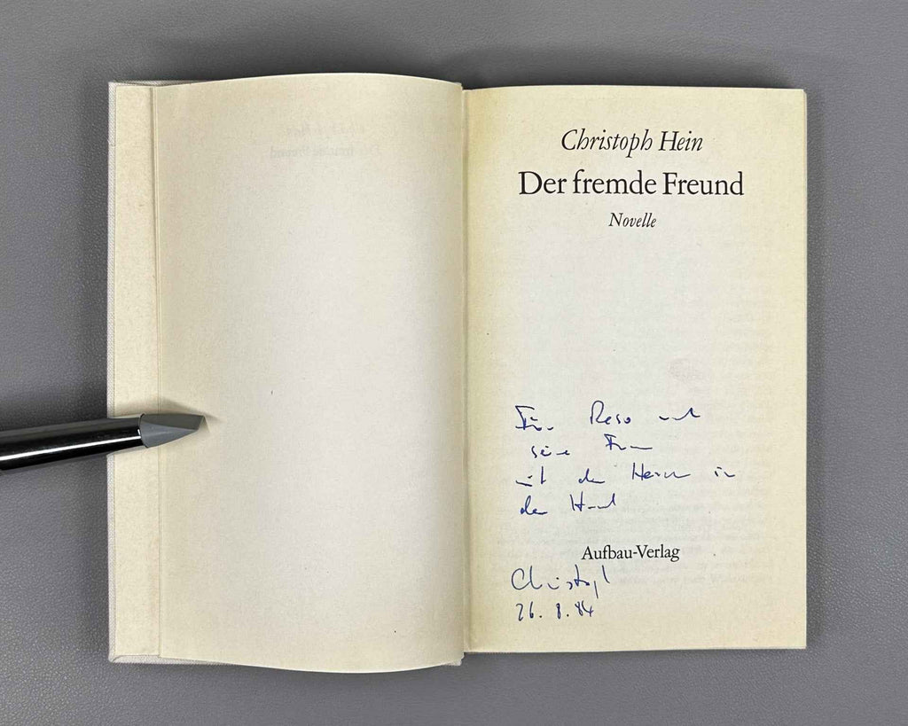 [Signed] Hein, C. The Distant Lover (Der fremde Freund), 1983. In German.