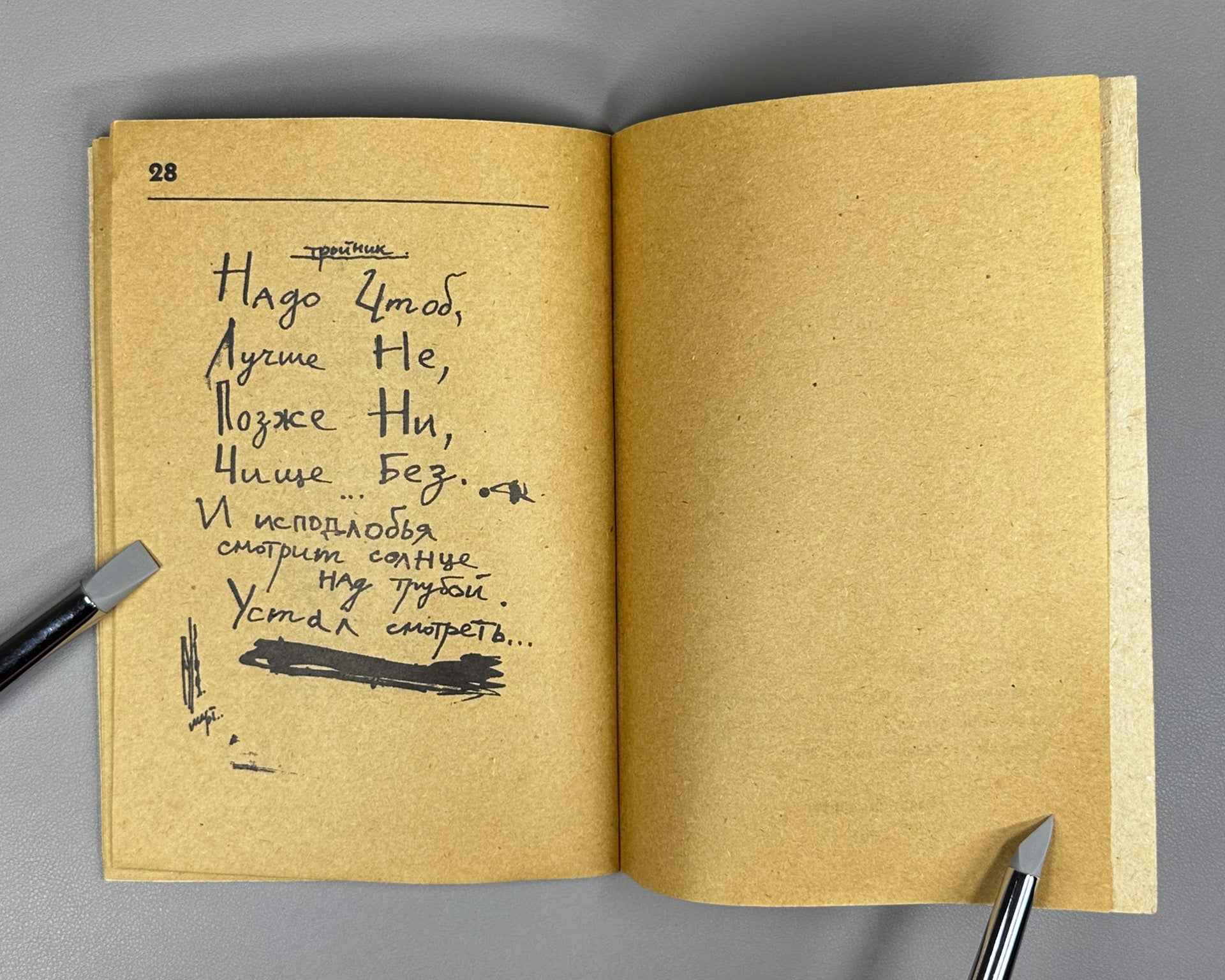 [Numbered Copy No. 72] Molev, A. Za P.T. I. Poems (Stikhi). (Actual Size). St. Petersburg, 2001. In Russian.