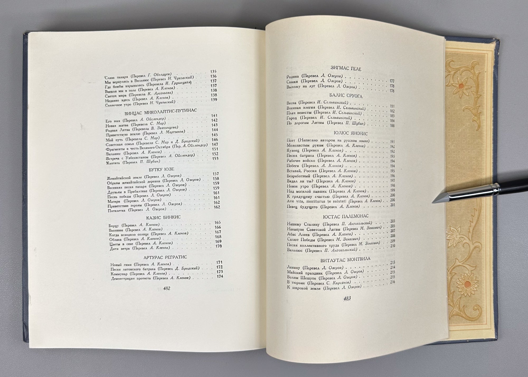 Poetry of Lithuania: An Anthology (Poeziya Litvy). Chief editor P. Antokolsky. Illustrated by A. Kučas, 1950. In Russian