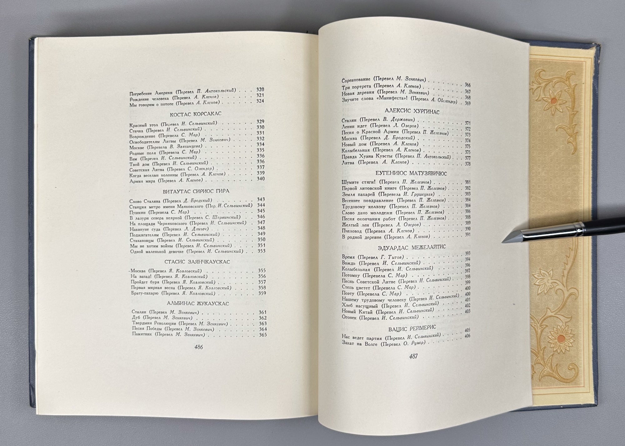Poetry of Lithuania: An Anthology (Poeziya Litvy). Chief editor P. Antokolsky. Illustrated by A. Kučas, 1950. In Russian